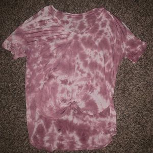AE Pink Tie-Dye Top